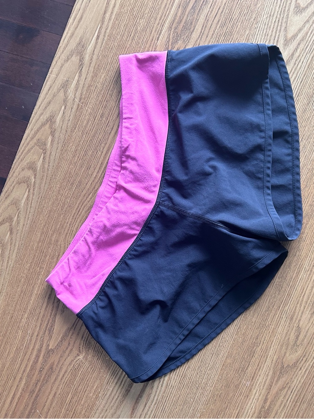 Women’s lululemon Black Shorts with Pink Waistband - Active Fit